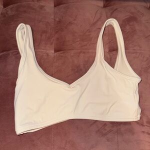 Cream U-Back Sports Bra